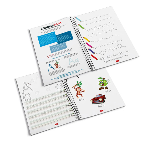 Spurrillen Schreiblern-Heft „Buchstaben“ für Linkshänder:innen | Schreibpilot