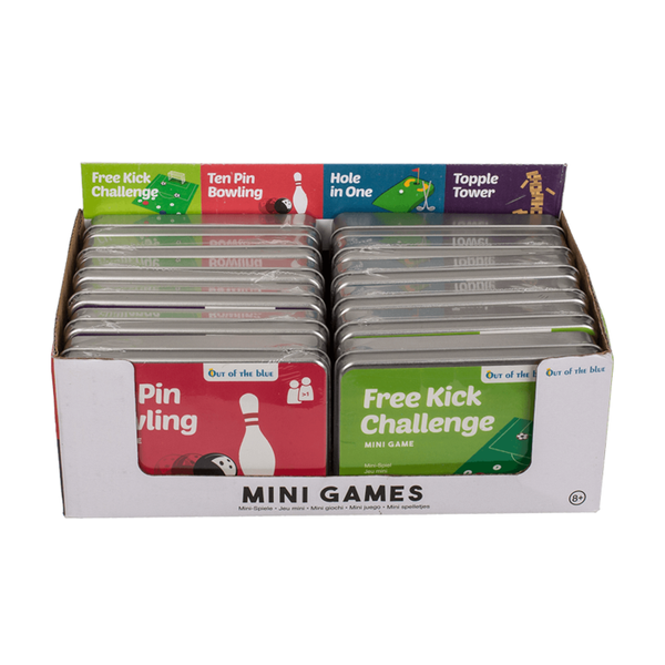 Minispiele in Dose, ca. 12 x 8 cm,