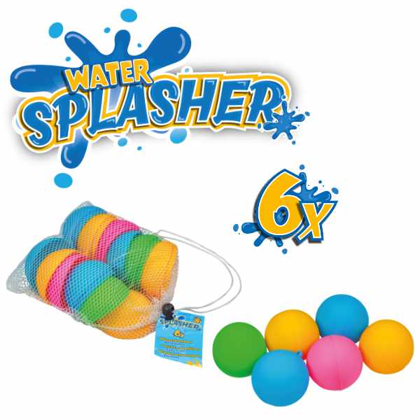 WATER SPLASHER – wiederverwendbare Wasserbomben 6x Set