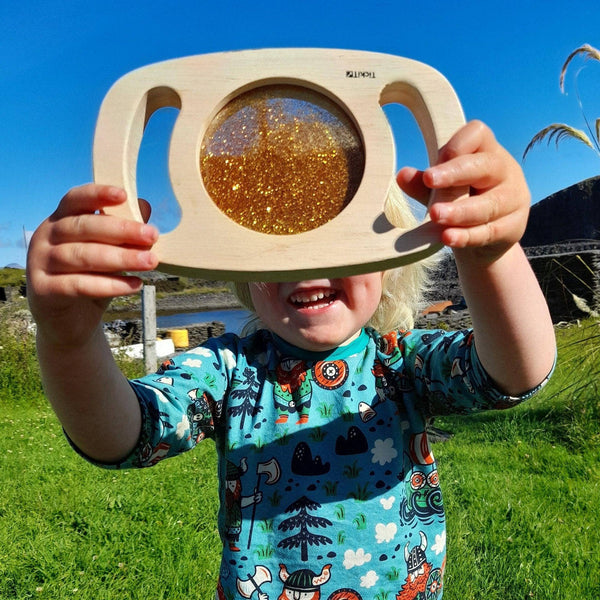 Glitzerscheibe aus Holz | Easy Hold Silver Glitter Panel