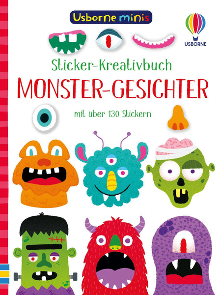 Sticker-Kreativbuch: Monster-Gesichter (Usborne Minis)