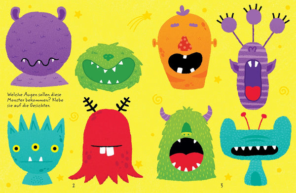 Sticker-Kreativbuch: Monster-Gesichter (Usborne Minis)