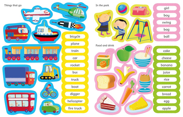 Mein erstes Stickerbuch: 100 englische Wörter (Usborne)