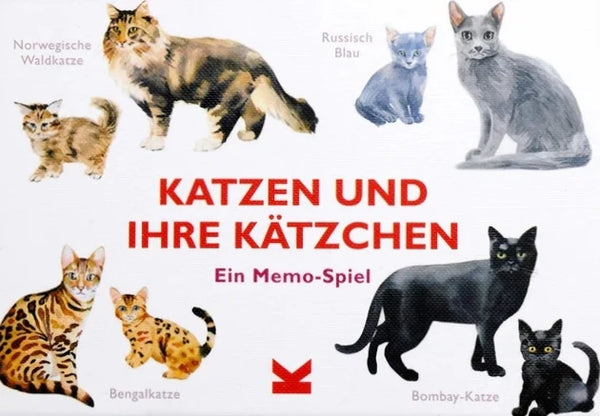 Katzen und ihre Kätzchen | Ein Memo-Spiel