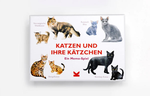 Katzen und ihre Kätzchen | Ein Memo-Spiel