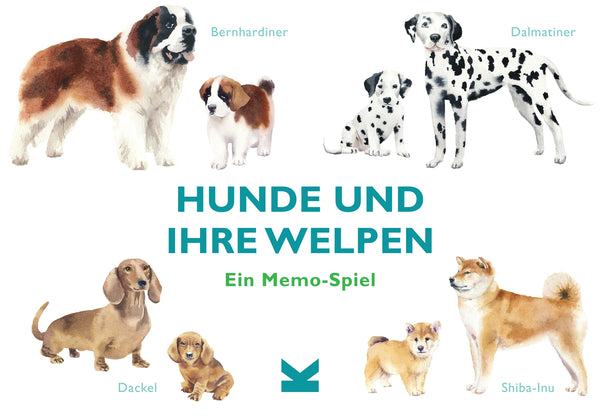 Hunde und ihre Welpen | Ein Memo-Spiel