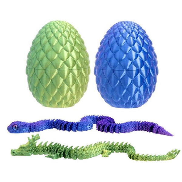 3D gedruckte Schlange/ Drache im Ei