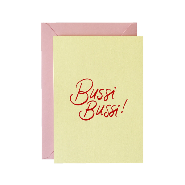 Grußkarte Bussi Bussi mit Kuvert