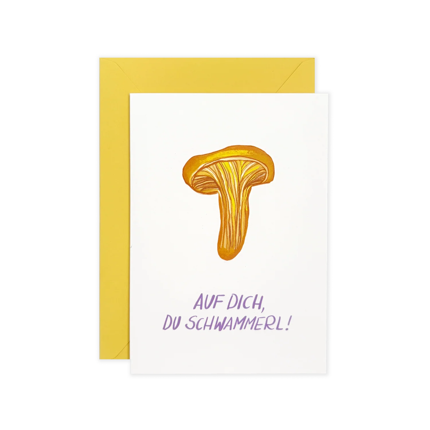 Grußkarte Schwammerl mit Kuvert
