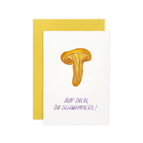 Grußkarte Schwammerl mit Kuvert