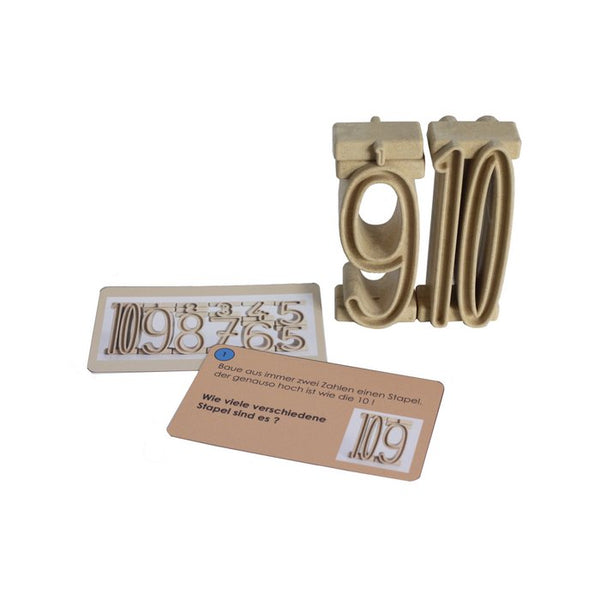 Aufgabenkärtchen für Stapelzahlen