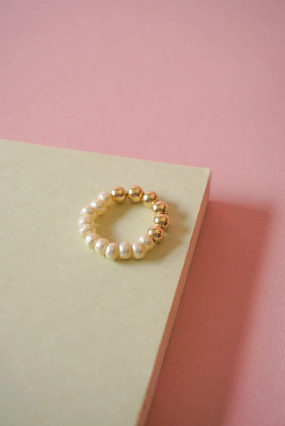 Gold & Pearls Ring | SAN SAN