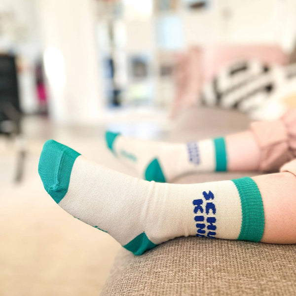 Schulkind-Socken | blau: Größe 31–34