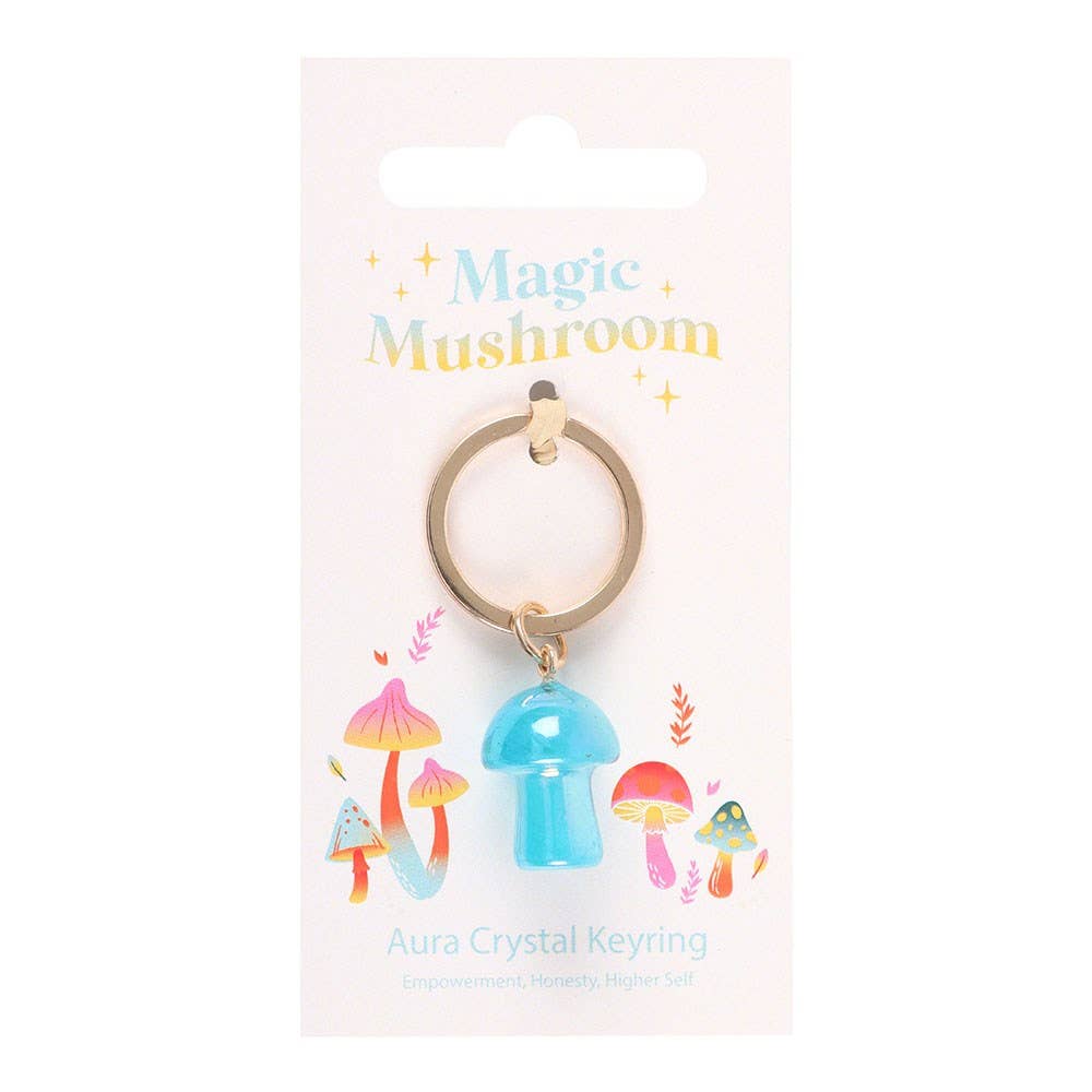 Magic Mushroom | Pilz Schlüsselanhänger blau