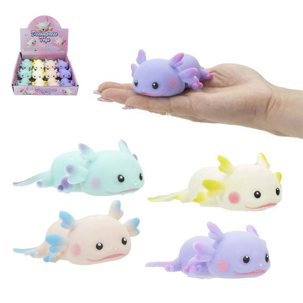 Quetsch-Axolotl Pastell | Anti-Stress-Toy