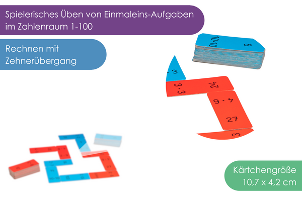 Domino Multiplikation im 100er Zahlenraum