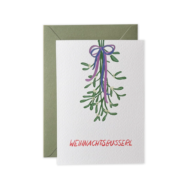 Grußkarte *Weihnachtsbusserl* mit Kuvert