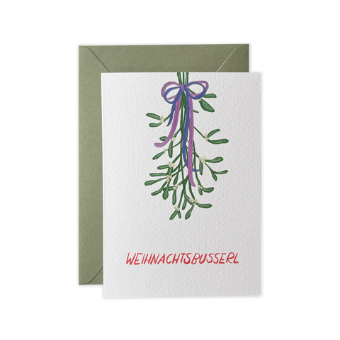 Grußkarte *Weihnachtsbusserl* mit Kuvert