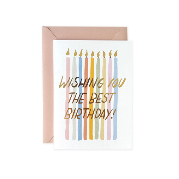 Grußkarte Best Birthday mit Kuvert