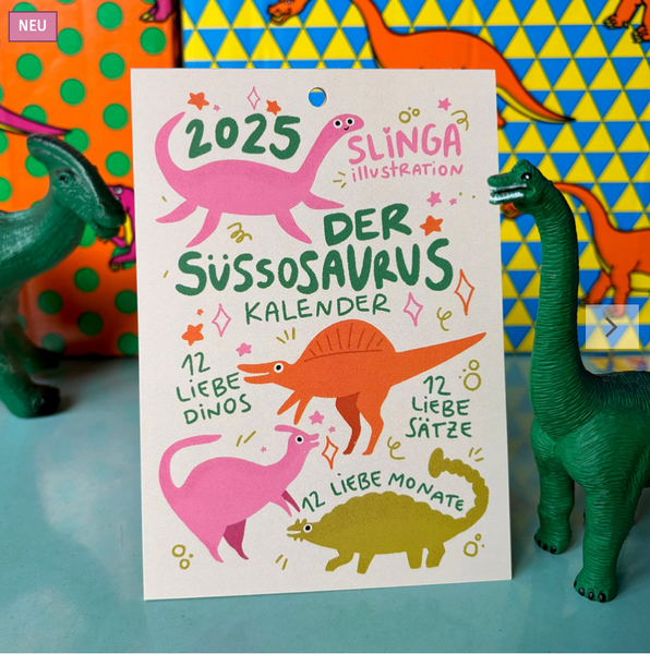 Der SÜSSOSAURUS Kalender 2025 klein | Slinga