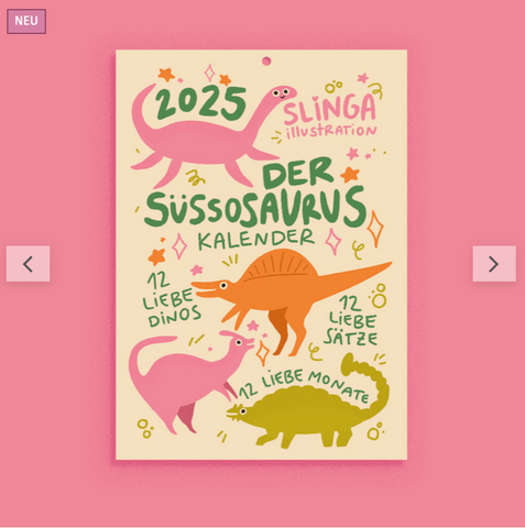 Der SÜSSOSAURUS Kalender 2025 klein | Slinga