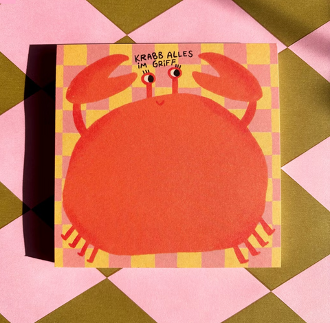 Notizblock Krabbe Alles im Griff  | Slinga