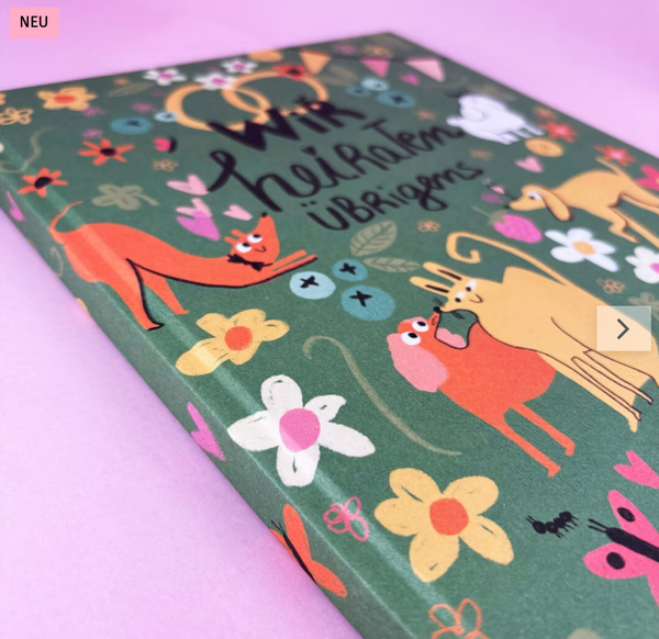 Gästebuch zur Hochzeit "Wir heiraten übrigens" (Slinga)