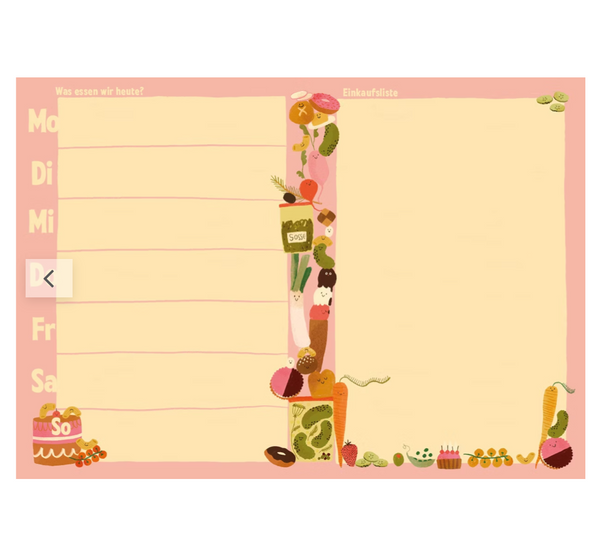 Essensplaner Notizblock | Slinga