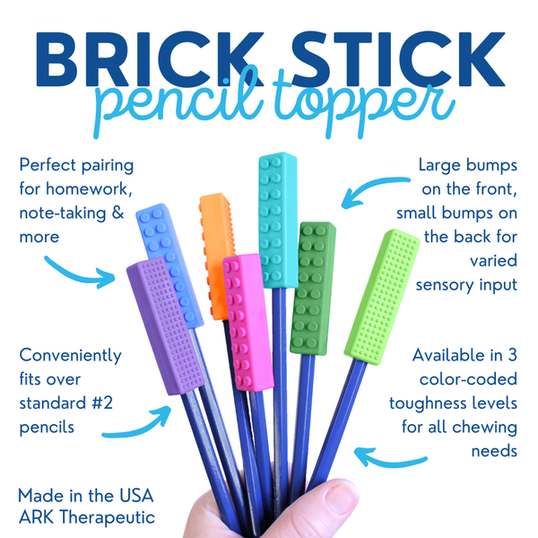 ARK Brick Stick® Chewable Pencil Topper | Stiftaufsatz Baustein