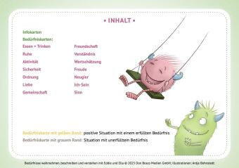 Bedürfnisse wahrnehmen, beschreiben und verstehen mit Ella und Eddie - 30 Bildkarten für Kinder zum Umgang mit Bedürfnissen