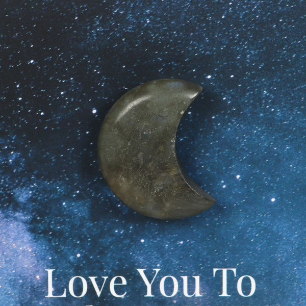 Love you to the MOON & BACK Labradorit Glücksbringer