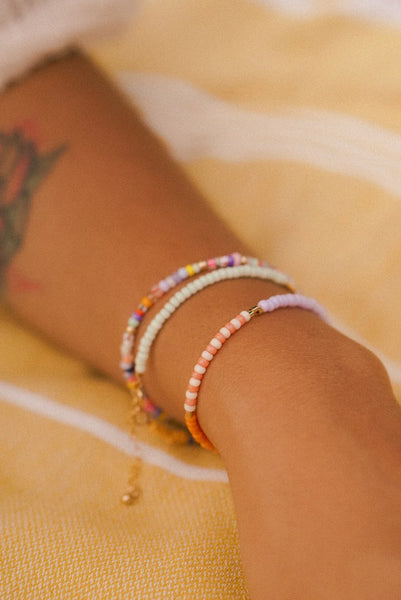 Armband LENTE - mango - strawberry cream - lilac | SAN SAN