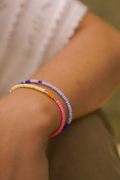 Armband LENTE - blush - deep blue - blue stripes | SAN SAN