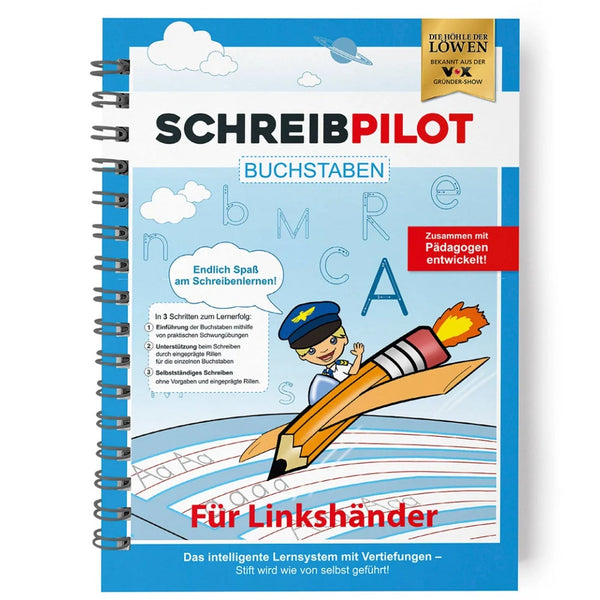 Spurrillen Schreiblern-Heft „Buchstaben“ für Linkshänder:innen | Schreibpilot