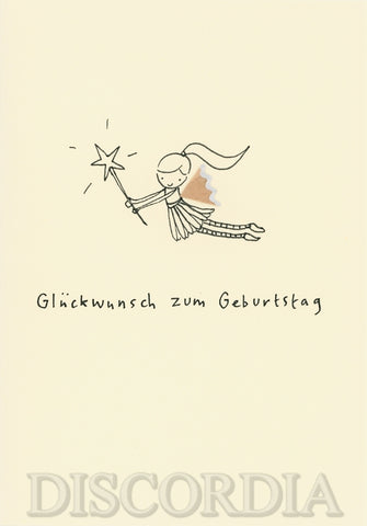 Greeting card * Congratulations on your birthday! * Sternen fairy
