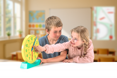 Lernuhr Schüleruhr mit Standfuß | Uhrzeit lernen