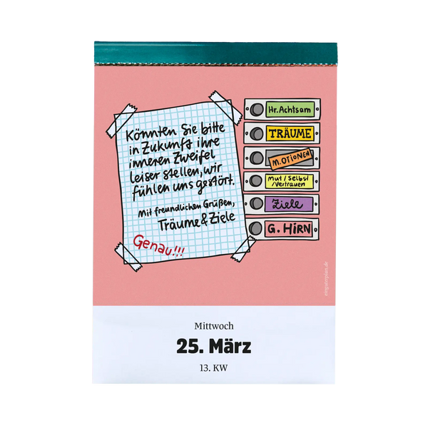 Abreißkalender »Halbwegs entspannt durch 2026«