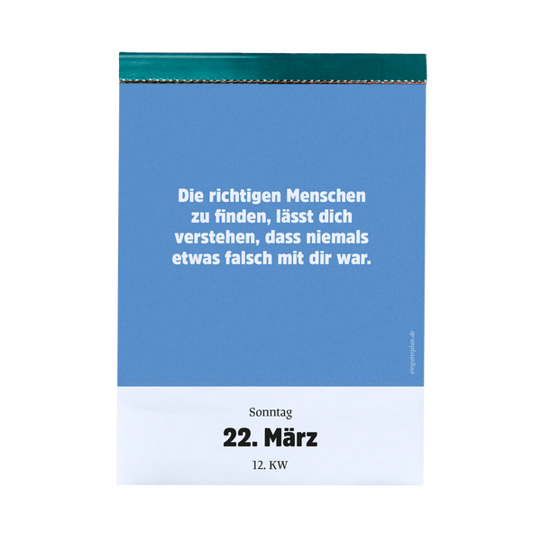Abreißkalender »Halbwegs entspannt durch 2026«