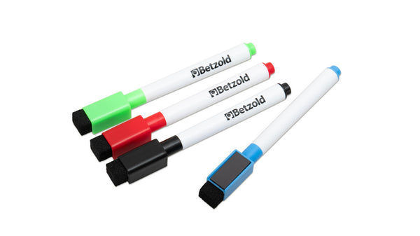 Folienstifte-Set mit Löschfilz und Magnet in 4 Farben