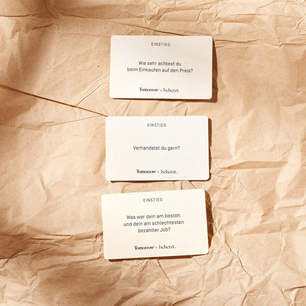 Eine Frage des Geldes. (Tomorrow x beherzt.)