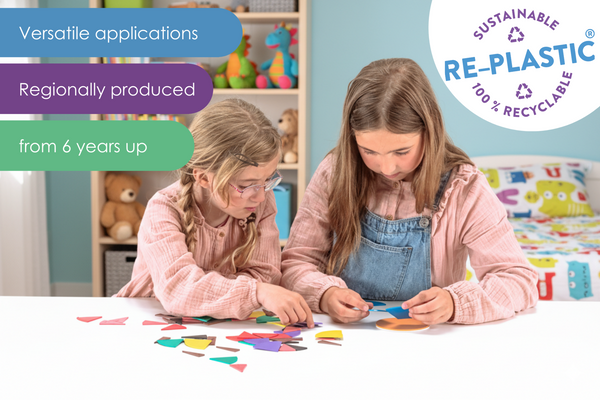 Bruchrechenteile rund (71 Teile) | Bruchrechnen Mathe lernen Schule RE-Plastic®