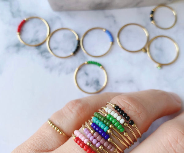 Antistressring *Palm Green Beads*