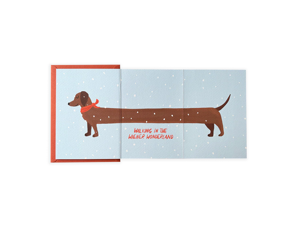 Grußkarte/Faltkarte *Walking in a Wiener Wonderland* mit Kuvert