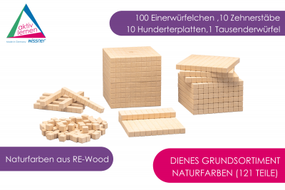 Dienes Grundsortiment naturfarben (121 Teile)