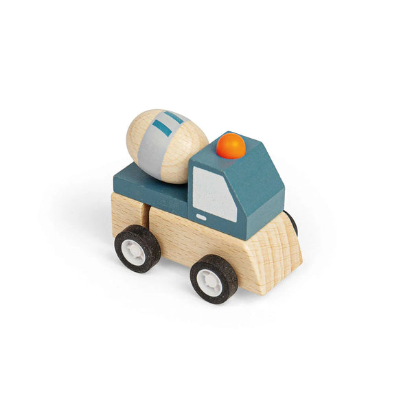 Wind Up Trucks | Aufziehbare Holzfahrzeuge Baustelle
