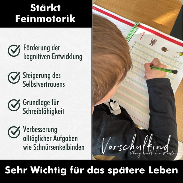 Spurrillen Schreiblern-Heft „Buchstaben“ für Linkshänder:innen | Schreibpilot