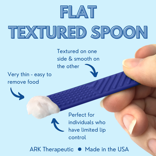 ARK Flat Textured Spoons for Feeding Therapy
