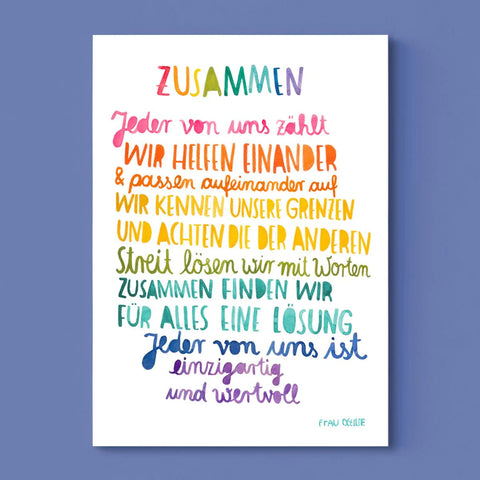 Print A4 *ZUSAMMEN* Affirmation