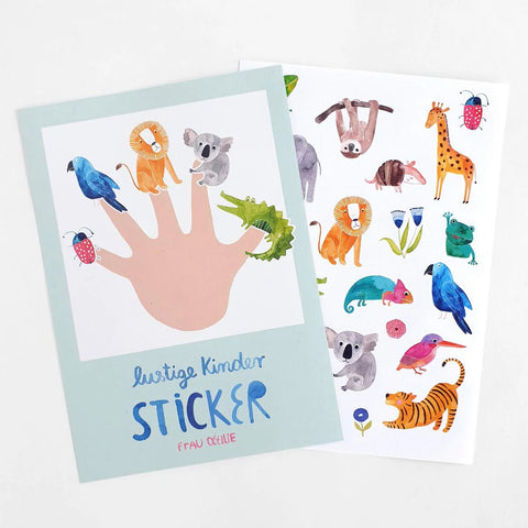 Stickerbogen *Wilde Tiere* Frau Ottilie