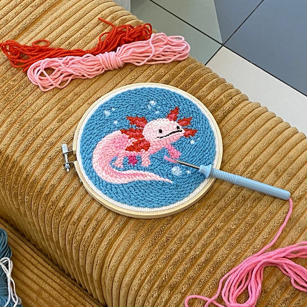 Axolotl Punch Needle | Stickset Axolotl